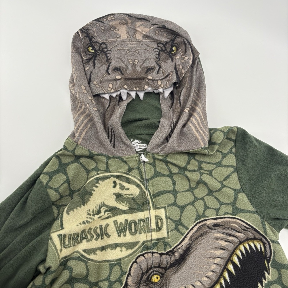 Jurassic World Boys Pajamas Dinosaur Union Suit One Piece Size 8 Park Costume